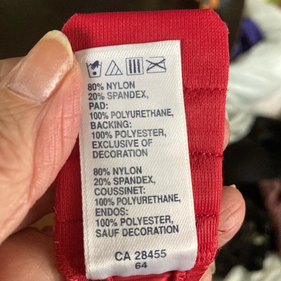 Vassarette Red Plunge Underwire Bra Size 36D. - Picture 5 of 5